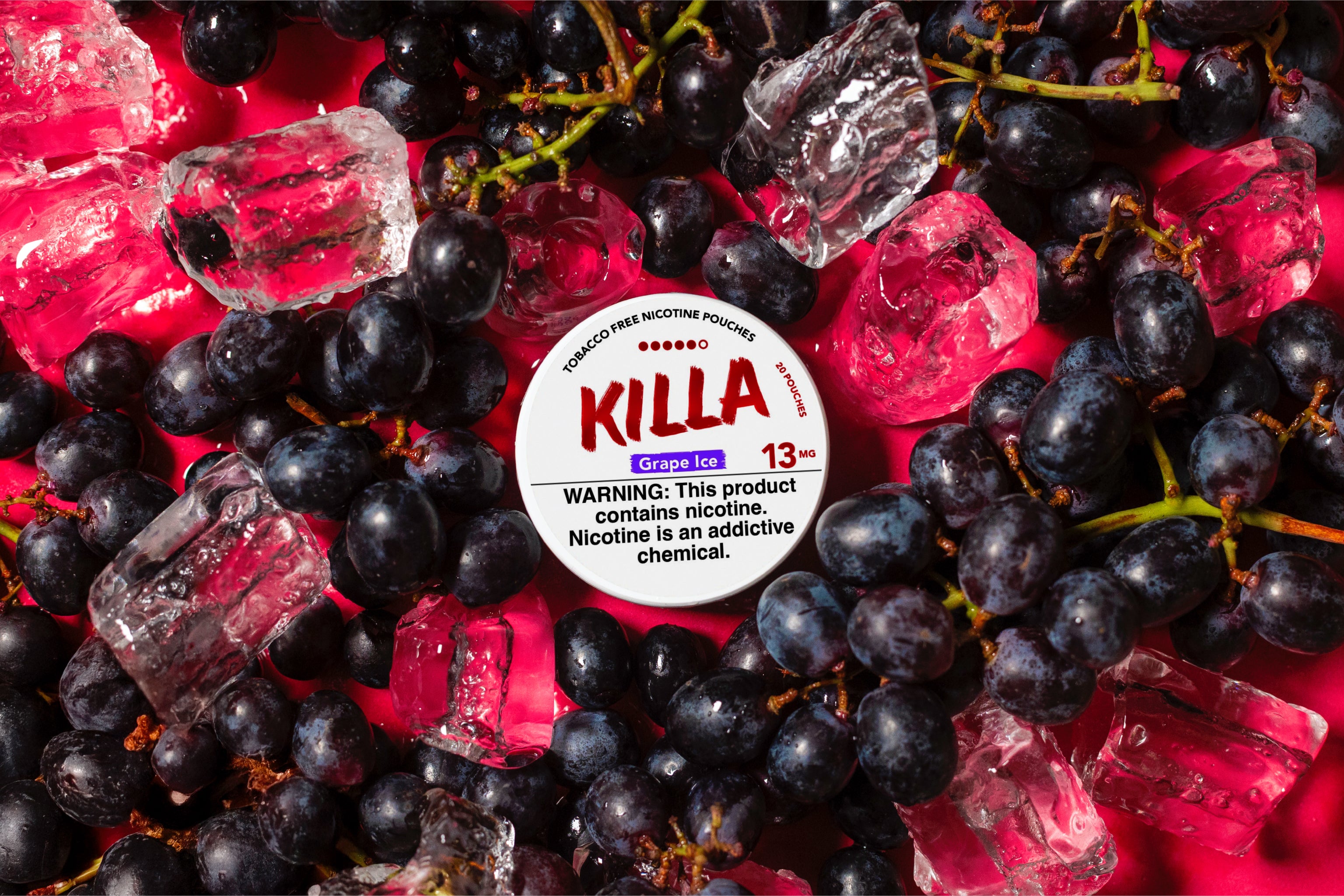 Killa Grape Ice Pouch 13mg | Flavored Nicotine Pouches – FeelKick